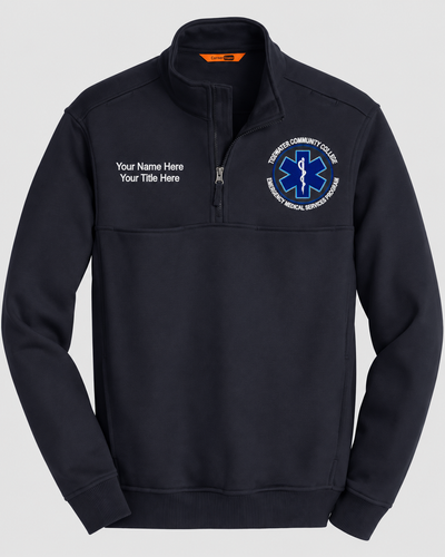 TCC EMS Program Embroidered Quarter-Zip Pullover β Custom Name and Title